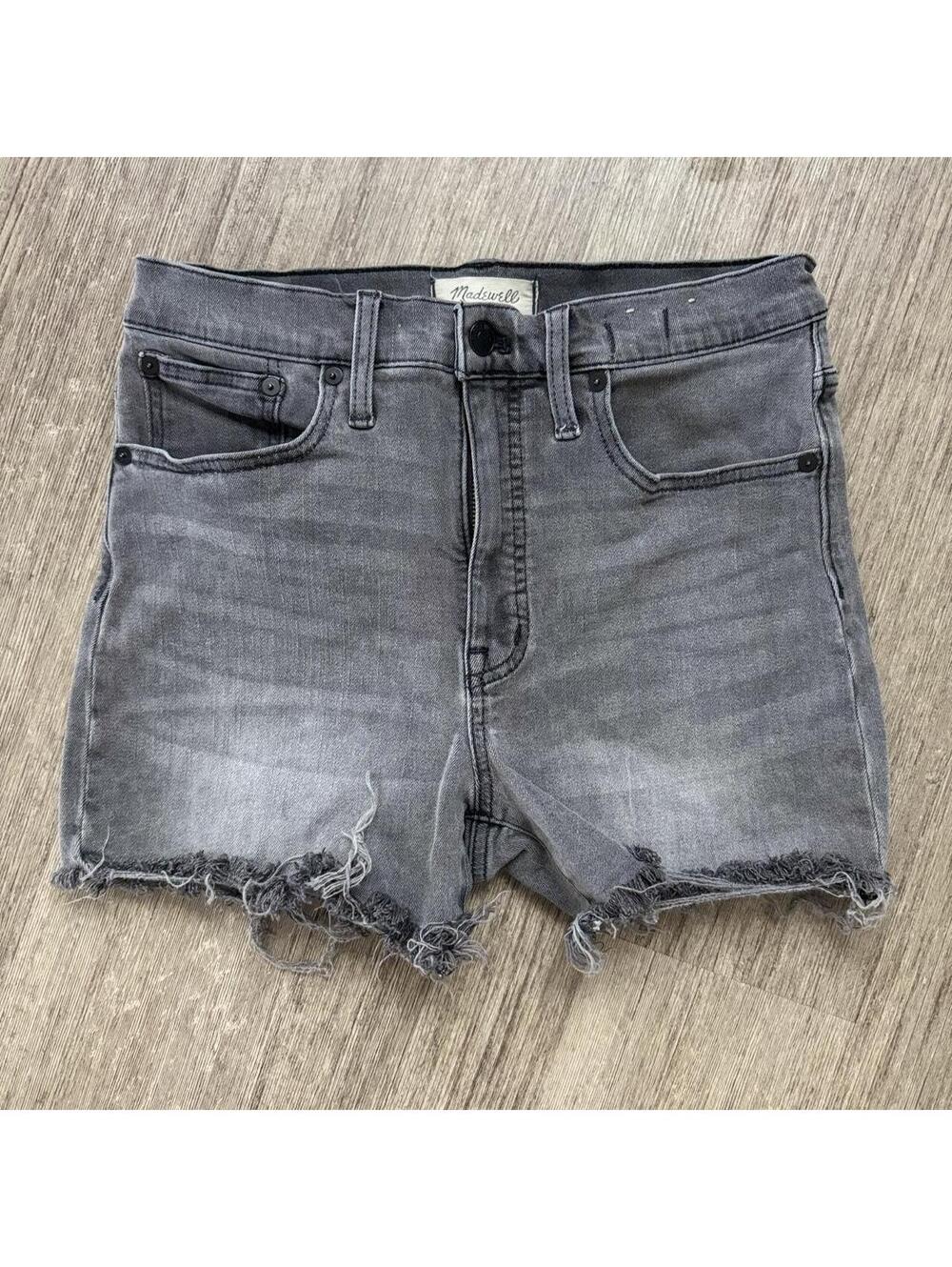 Madewell Women's Grey and Black Shorts